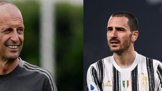 Allegri allume Bonucci et explique 'sèchement' pourquoi il ne portera plus le brassard - Source : captures d'écran, Twitter