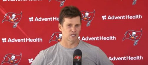 Brady talks to the media on Friday (Image source: Tampa Bay Buccaneers/YouTube)