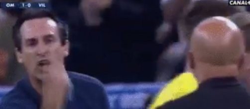 Unai Emery a perdu ses nerfs lors de la rencontre entre Villareal - Source : capture d'écran, Canal +