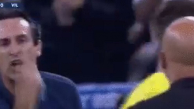 Unai Emery a perdu ses nerfs lors de la rencontre entre Villareal - Source : capture d'écran, Canal +