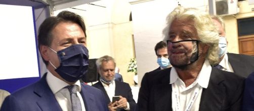 Giuseppe Conte assieme al garante Beppe Grillo.