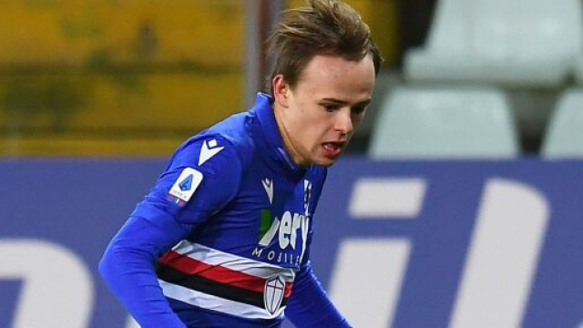 In foto Damsgaard, centrocampista della Sampdoria.