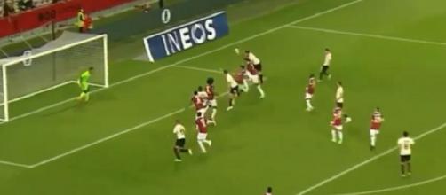 Le premier but de Giroud avec l'AC Milan - Source : capture d'écran, OGC Nice TV