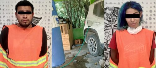 El hombre terminó acusado de violencia familiar y la mujer por poner agua en el tanque de gasolina de la Jeep (@SeguridadCiudadanaJuarez)