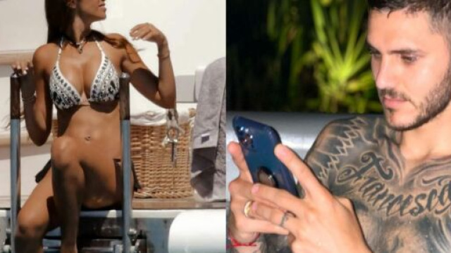 Icardi like une photo de la femme de Messi, les fans s'enflamment (source : photo montage et capture Youtube)