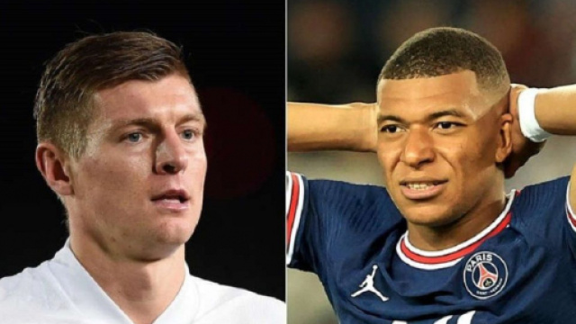 Toni Kroos ne serait pas surpris de voir Kylian Mbappé débarquer au Real Madrid (montage photo)