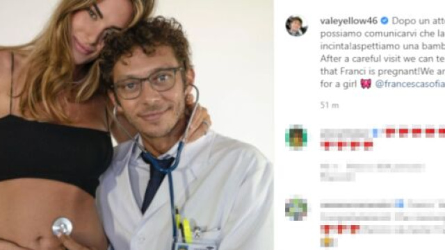 Valentino Rossi e la fidanzata Francesca.