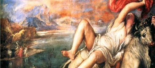 Titian, Rape of Europa (Image source: BU Titian/Rubens Mapping Project/Flickr)