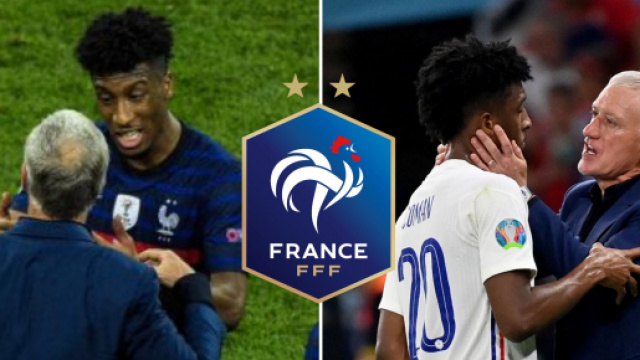 Didier Deschamps revient sur son altercation avec Kingsley Coman à l'Euro (capture Youtube et montage photo)