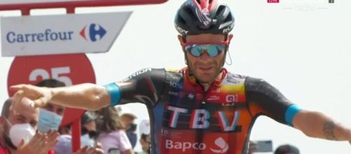 Damiano Caruso vincitore della nona tappa della Vuelta Espana