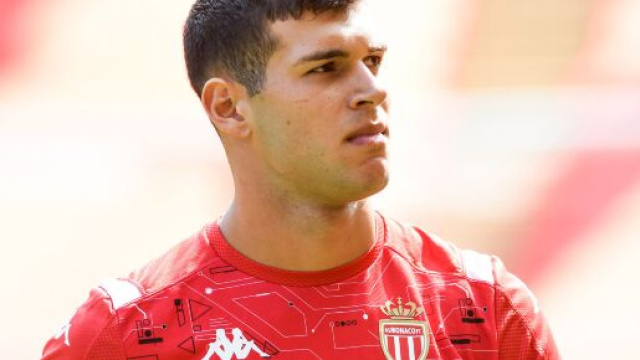 Pietro Pellegri con la maglia del Monaco.