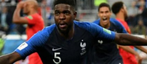 Samuel Umtiti, difensore centrale del Barcellona.