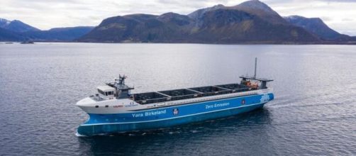 All-electric, crewless container vessel set to sail in 2020 (Image source: Yara International)