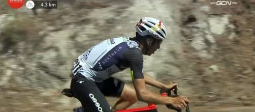 Fabio Aru in fuga alla Vuelta España.