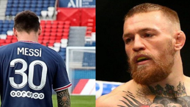 Conor McGregor est prêt pour la première de Messi (Source : montage photo et capture Youtube)