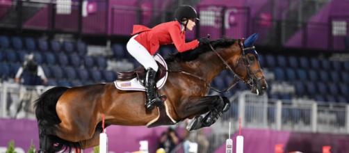 Bruce Springsteen's daughter Jessica debuts at Tokyo 2020 (Image source: Twitter/@USequestrian)