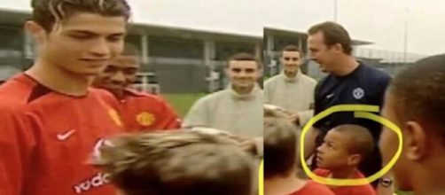 Cristiano Ronaldo et Jesse Lingard en 2003 (montage photo et capture Youtube)
