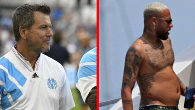 Pascal Olmeta dézingue Neymar 'le petit porcinet' (montage photo et capture Youtube)