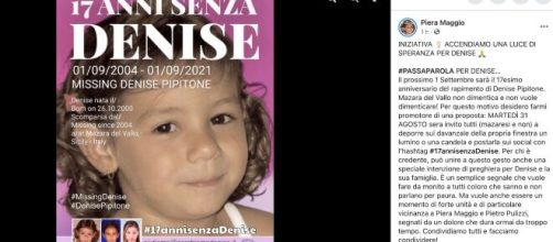 Candele alle finestre per Denise Pipitone scomparsa 17 anni fa: l'iniziativa lanciata da Mazara coinvolge gli italiani.