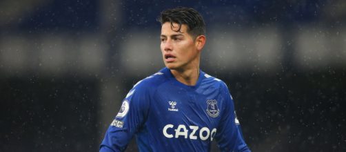 In foto James Rodriguez, centrocampista dell'Everton.