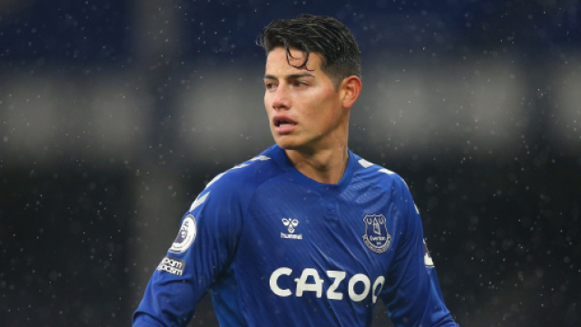In foto James Rodriguez, centrocampista dell'Everton.