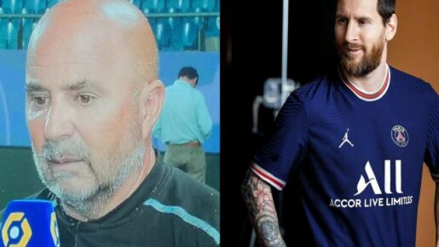 Jorge Sampaoli s'exprime sur l'arrivee de Messi au PSG (Source : photo montage et capture Youtube)