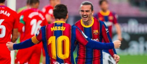 Messi y Griezmann hicieron 58 goles en la última temporada en el FC Barcelona (@FCBarcelona_es)