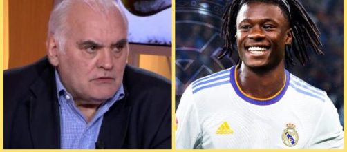 Gilles Favard dérape et insulte un internaute sur le cas Camavinga (montage photo et capture YouTube)