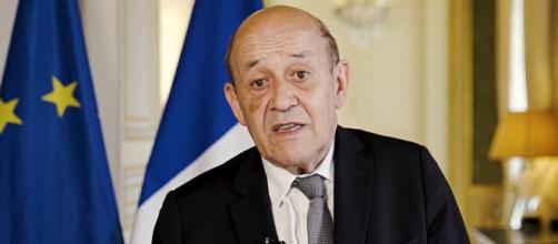 French Foreign Minister Jean-Yves Le Drian expressed his country's objections to AUKUS (Image source: aefe.info/YouTube)