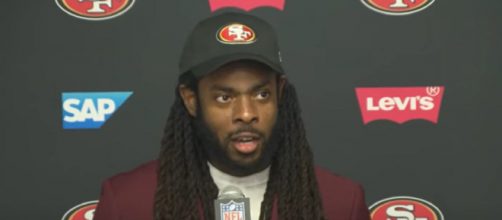 Sherman played for the 49ers last season (Image source: San Francisco 49ers/YouTube)