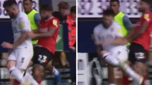 L'&eacute;norme attentat de Lansbury sur Manning (capture YouTube)