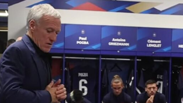 France - Bosnie : Le discours d'après match de Deschamps dans le vestiaire (capture FFF TV)