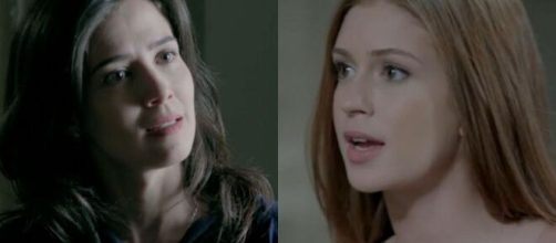 Cora e Ísis em 'Império' (Fotomontagem/Reprodução/TV Globo)