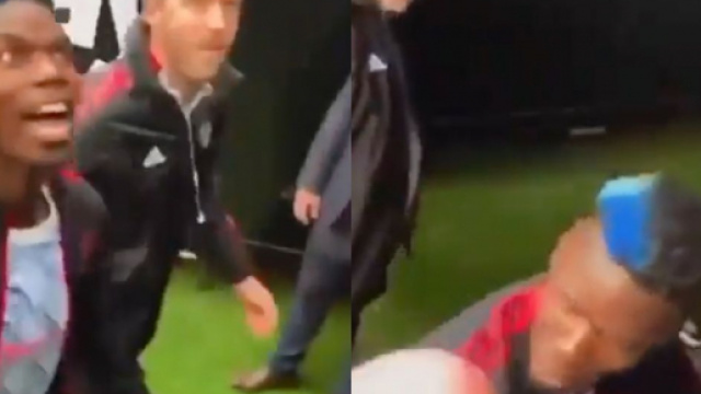 Pogba et sa réaction font le buzz. (crédit Twitter)