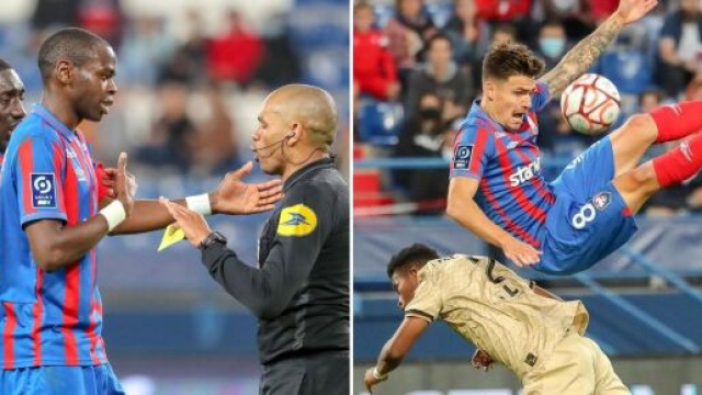 Caen s'est vu refuser injustement deux buts - Source : montage, Instagram @smcaen