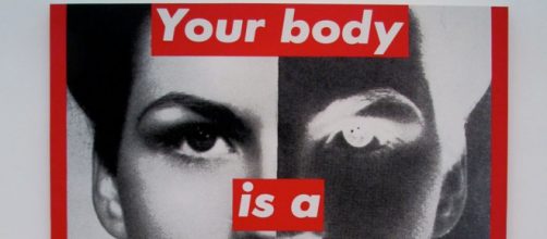 Barbara Kruger Untitled photo and silk screen [photo credit: rocor Flickr]