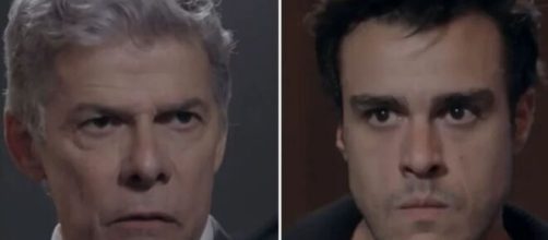 Cláudio e Enrico em 'Império' (Fotomontagem/Reprodução/TV Globo)