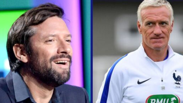 Julien cazarre détruit l'équipe de France et se moque de Didier Deschamps (montage photo et capture YouTube)