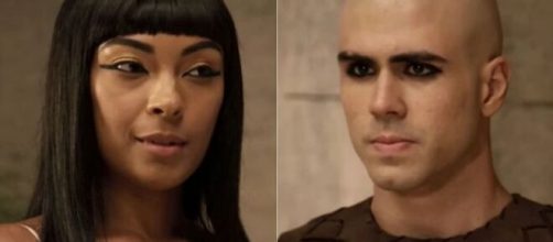 Neferíades e José em 'Gênesis' (Fotomontagem/Reprodução/Record TV)