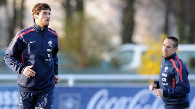 Yoann Gourcuff et Franck Ribéry en équipe de France. (crédit Twitter)