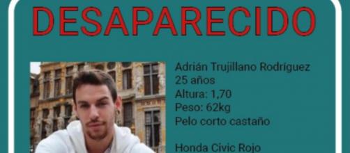 Adrián Trujillano llevaba desaparecido en Fuenlabrada desde el pasado jueves - RR. SS.
