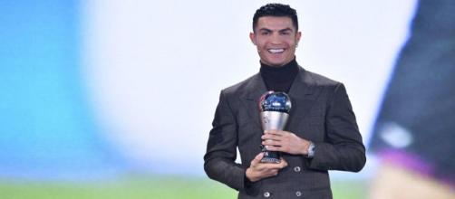 Cristiano Ronaldo lors de la cérémonie FIFA The Best. Source : Capture Twitter