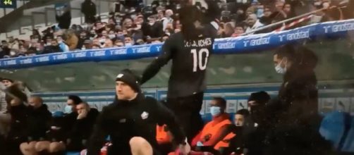 Renato Sanches agacé par le public du Stade Vélodrome. (crédit Prime Video)