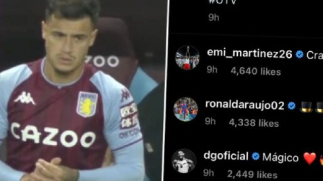 Coutinho impressionnent plus de 20 joueurs pros pour ses débuts avec Aston Villa (captures YouTube et Instagram)