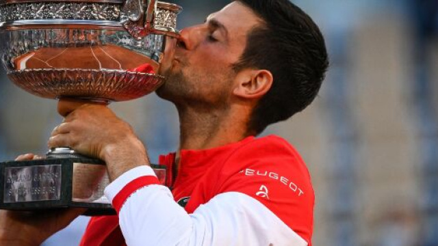 Novak Djokovic, champion en titre du Roland-Garros - Source : capture d'écran, Twitter