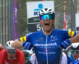 Davide Ballerini, vincitore un anno fa della Het Nieuwsblad, prima classica del ciclismo belga.