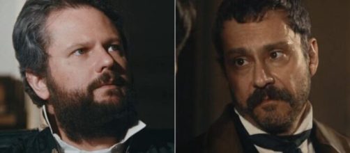 Pedro e Toco em 'Nos Tempos do Imperanidor' (Fotomontagem/Reprodução/TV Globo)