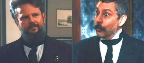 Pedro e Tonico em 'Nos Tempos do Imperador' (Fotomontagem/Reprodução/TV Globo)