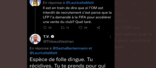 Thibaud Vézirian et Sasha Beckermann vont au clash - Source : capture d'écran, Twitter