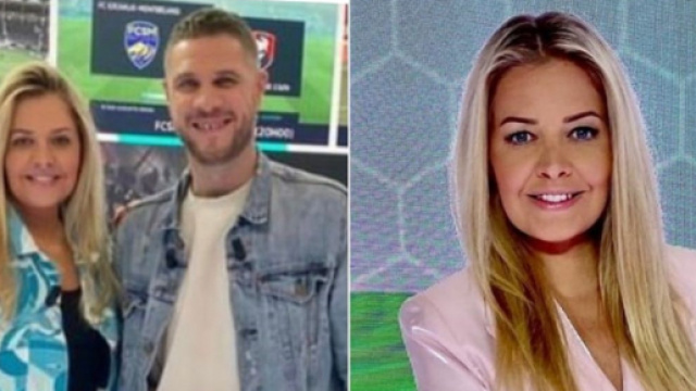 Carine Galli ose une tenue vestimentaire spéciale, Giovanni Castaldi ne la 'loupe' pas - Source : montage, Youtube